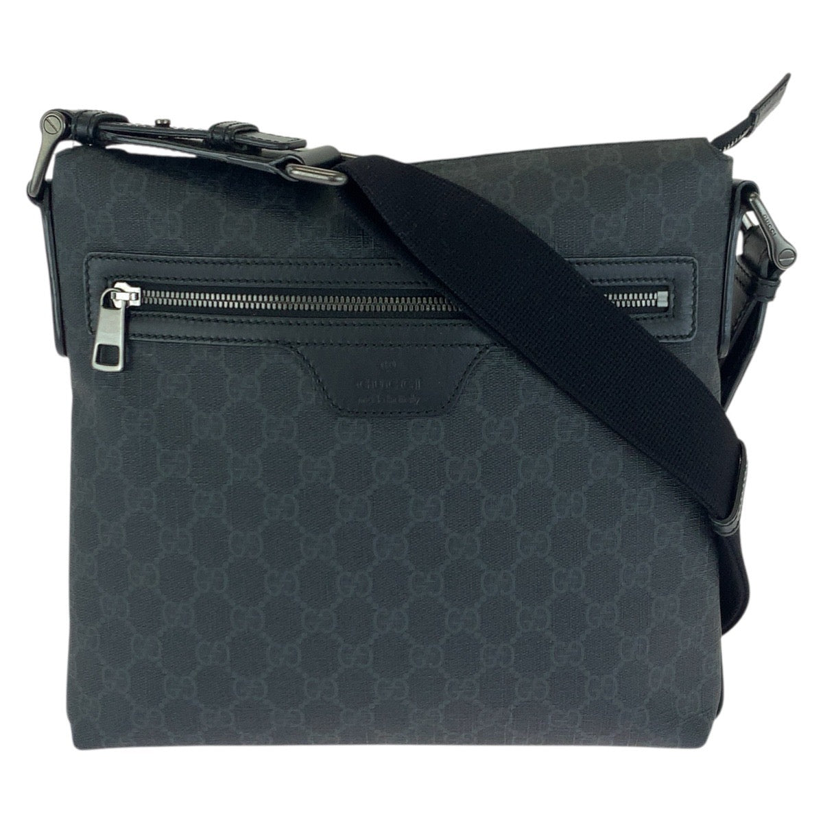 23171
GUCCI グッチ ブラック 黒 ガンメタ金具 GGスプリームキャンバス / レザー 322279 ショルダーバッグ メッセンジャーバッグ メンズ ABP56