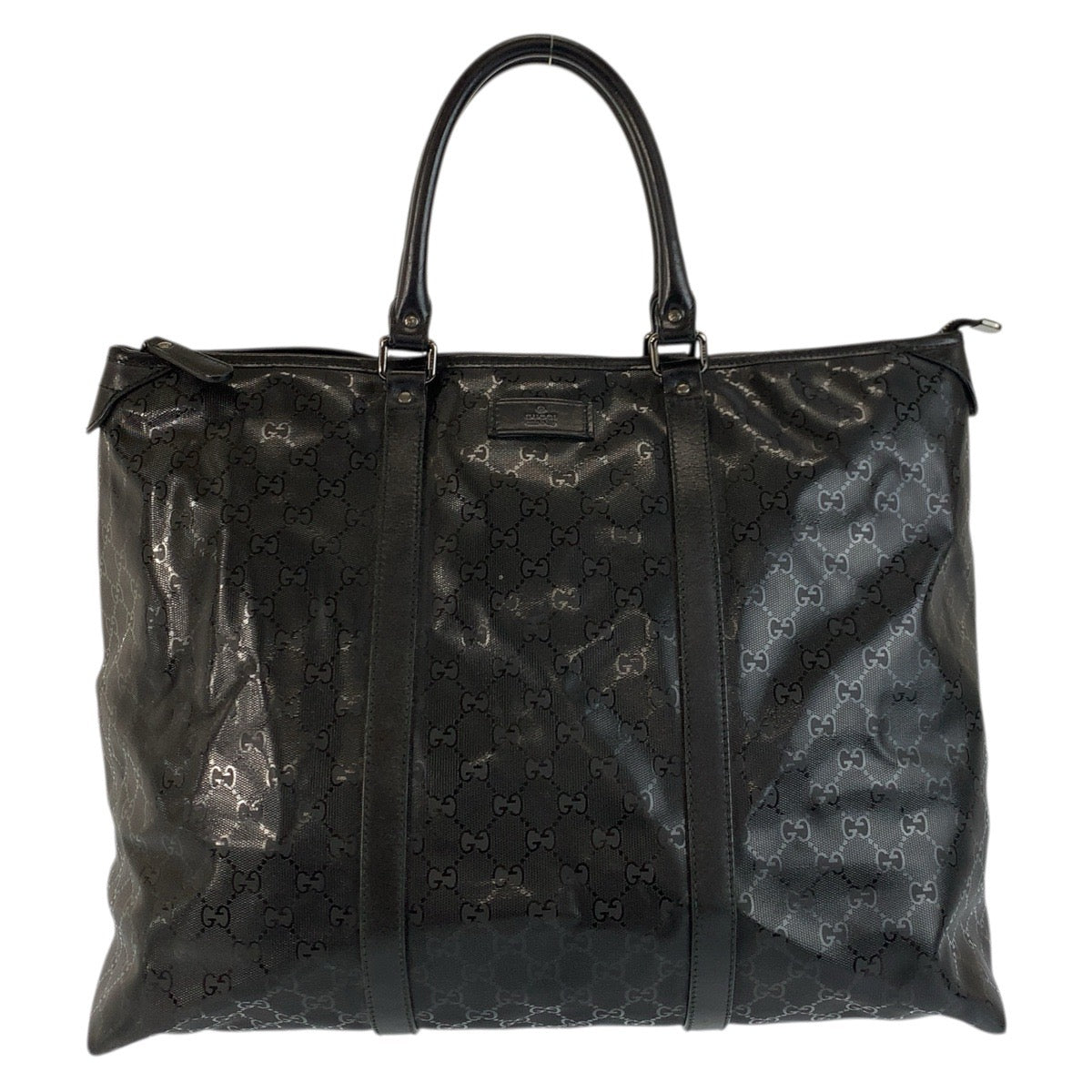 23173
GUCCI グッチ GGインプリメ ブラック 黒 PVC / レザー 201482 トートバッグ ボストンバッグ メンズ ABP56