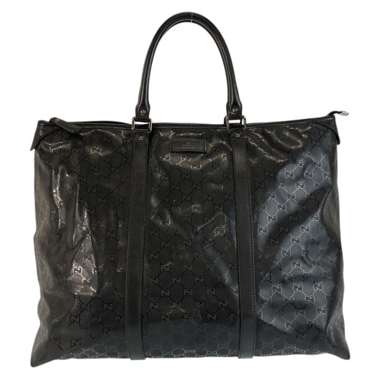 23173
GUCCI グッチ GGインプリメ ブラック 黒 PVC / レザー 201482 トートバッグ ボストンバッグ メンズ ABP56
