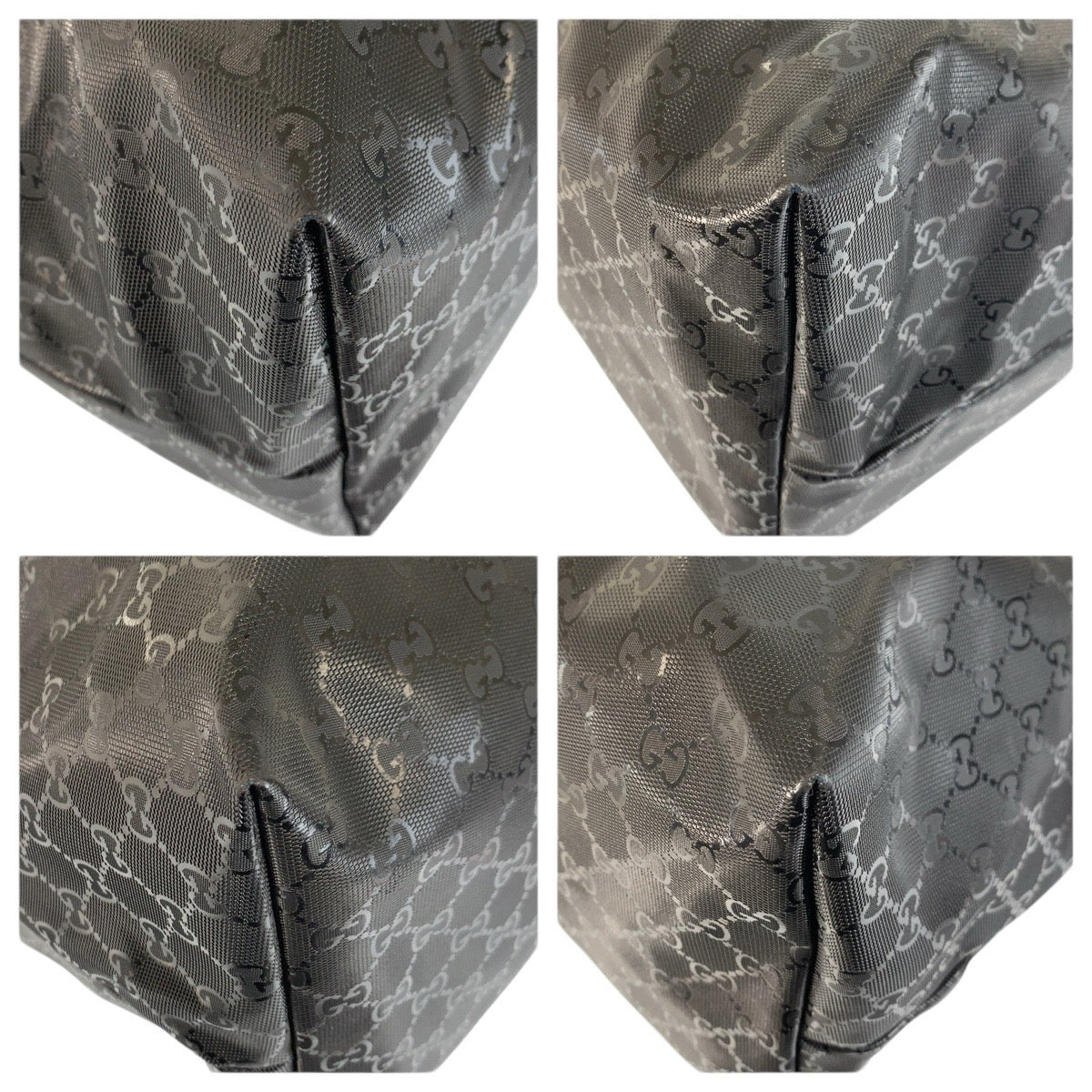 23173
GUCCI グッチ GGインプリメ ブラック 黒 PVC / レザー 201482 トートバッグ ボストンバッグ メンズ ABP56