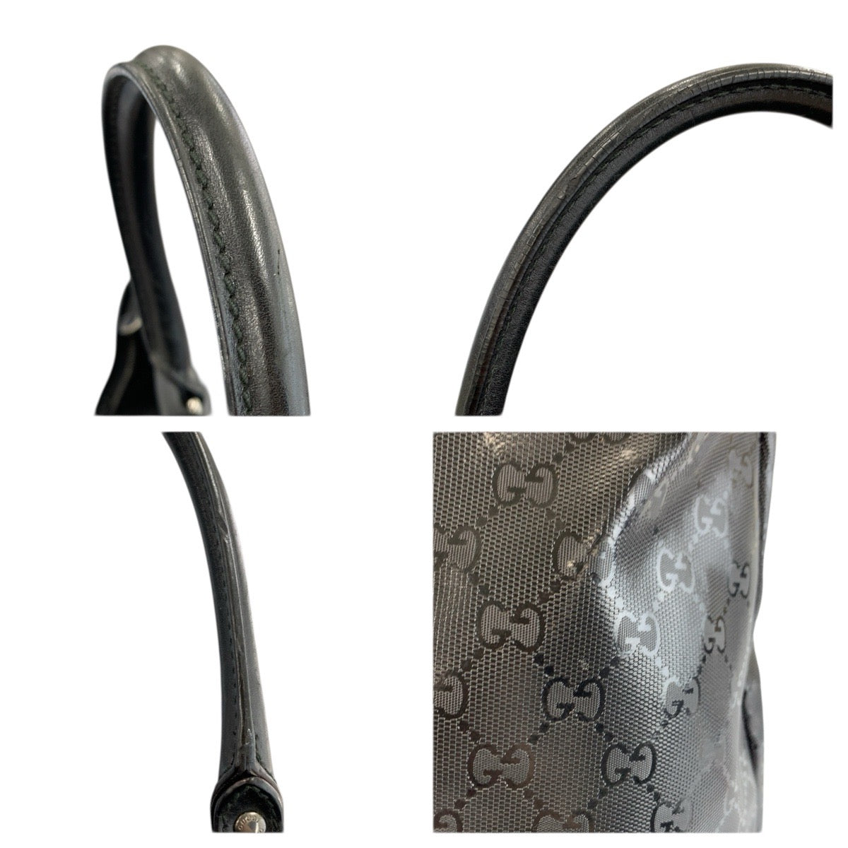 23173
GUCCI グッチ GGインプリメ ブラック 黒 PVC / レザー 201482 トートバッグ ボストンバッグ メンズ ABP56
