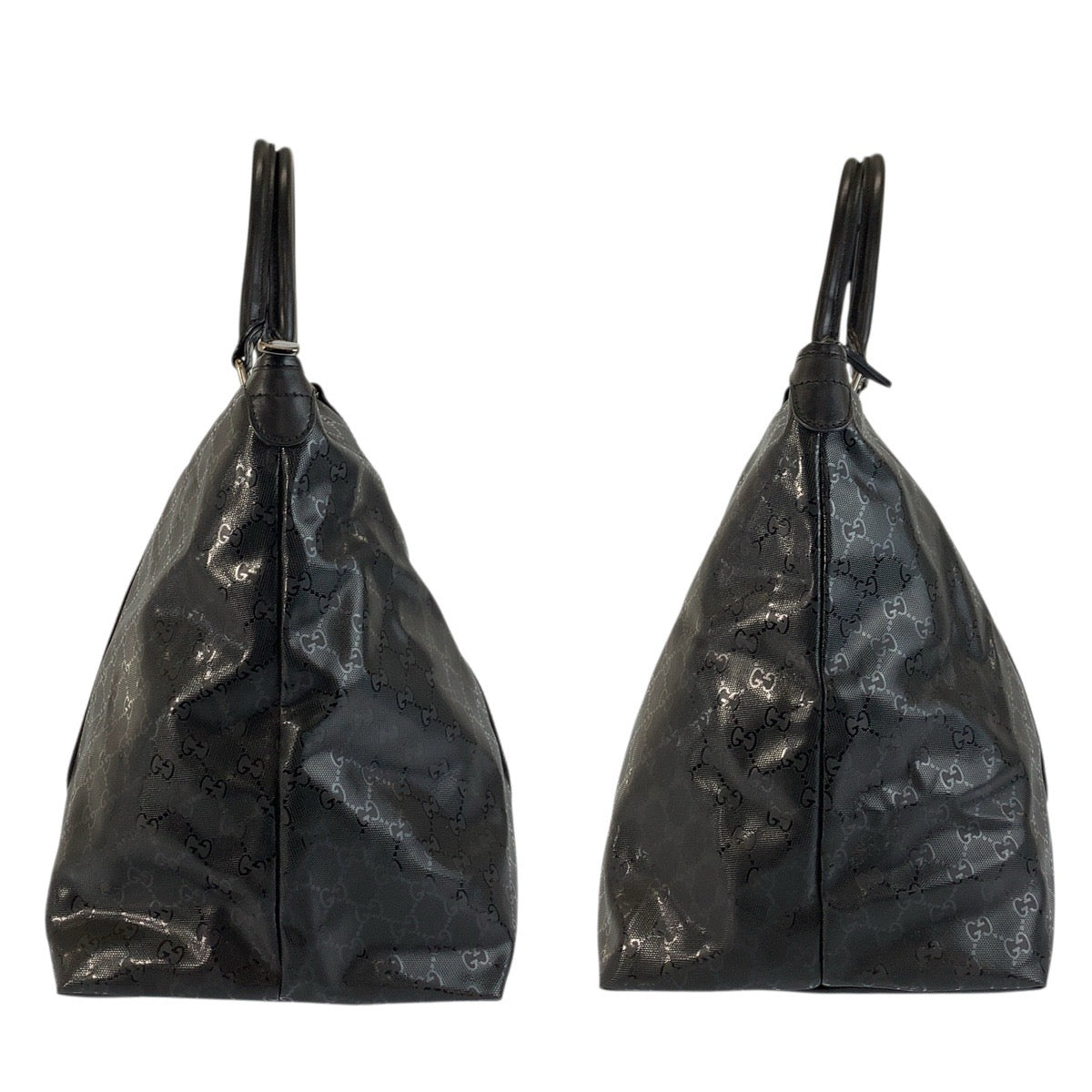23173
GUCCI グッチ GGインプリメ ブラック 黒 PVC / レザー 201482 トートバッグ ボストンバッグ メンズ ABP56