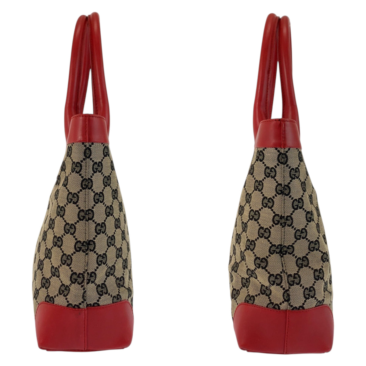 23176
GUCCI グッチ レッド ベージュ GGキャンバス / レザー 002 1119 トートバッグ ハンドバッグ レディース ABP42