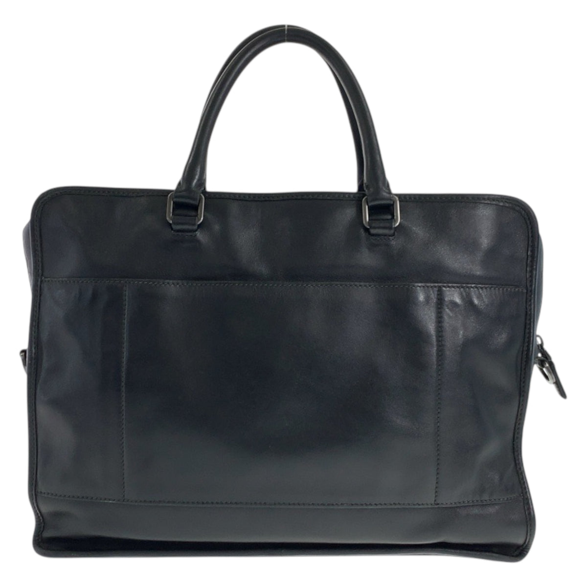 23177
PRADA プラダ ブラック 黒 レザー ビジネスバッグ ブリーフケース メンズ ABP56
