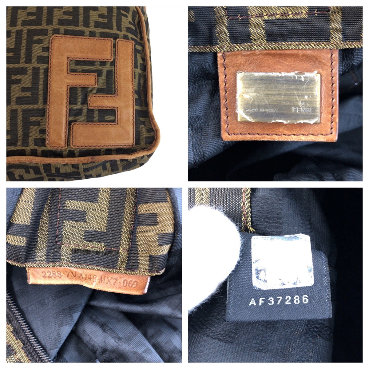 23178
FENDI フェンディ ズッカ ブラウン ダークブラウン ナイロン / レザー 7VA148 ショルダーバッグ メッセンジャーバッグ レディース ABP54