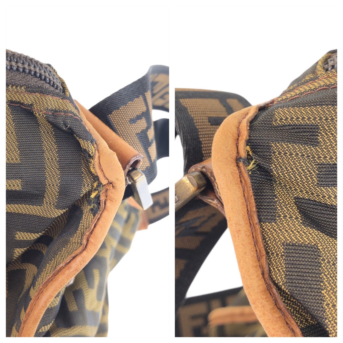 23178
FENDI フェンディ ズッカ ブラウン ダークブラウン ナイロン / レザー 7VA148 ショルダーバッグ メッセンジャーバッグ レディース ABP54