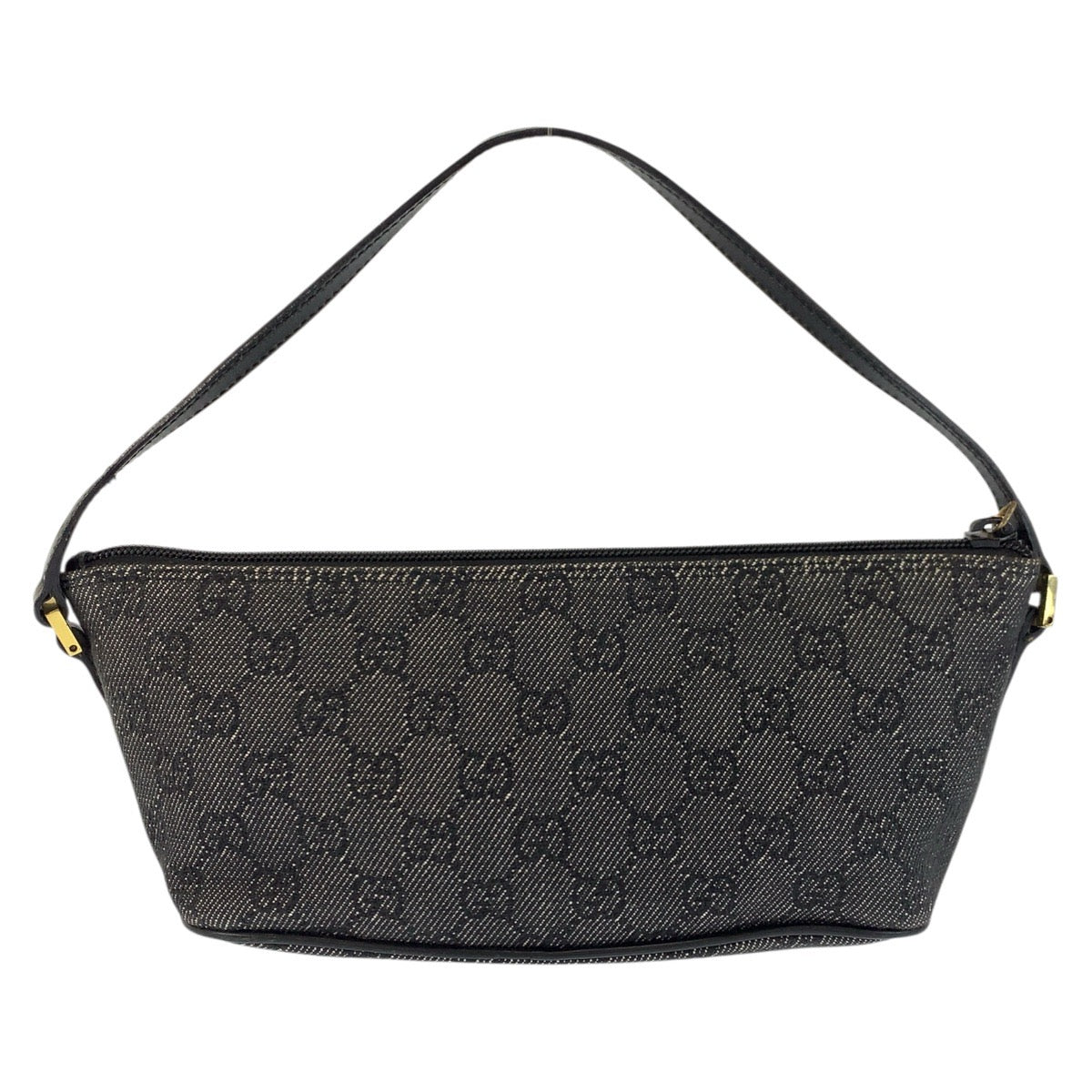 23180
GUCCI グッチ ブラック 黒 ゴールド金具 GGキャンバス / レザー 07198 ハンドバッグ アクセサリーポーチ レディース AB24