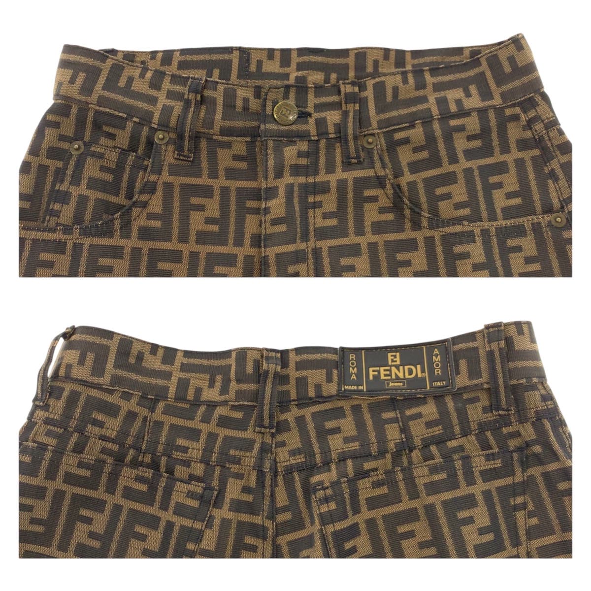 23183
FENDI フェンディ ズッカ サイズ29インチ ブラウン ポリエステル / コットン パンツ メンズ A28