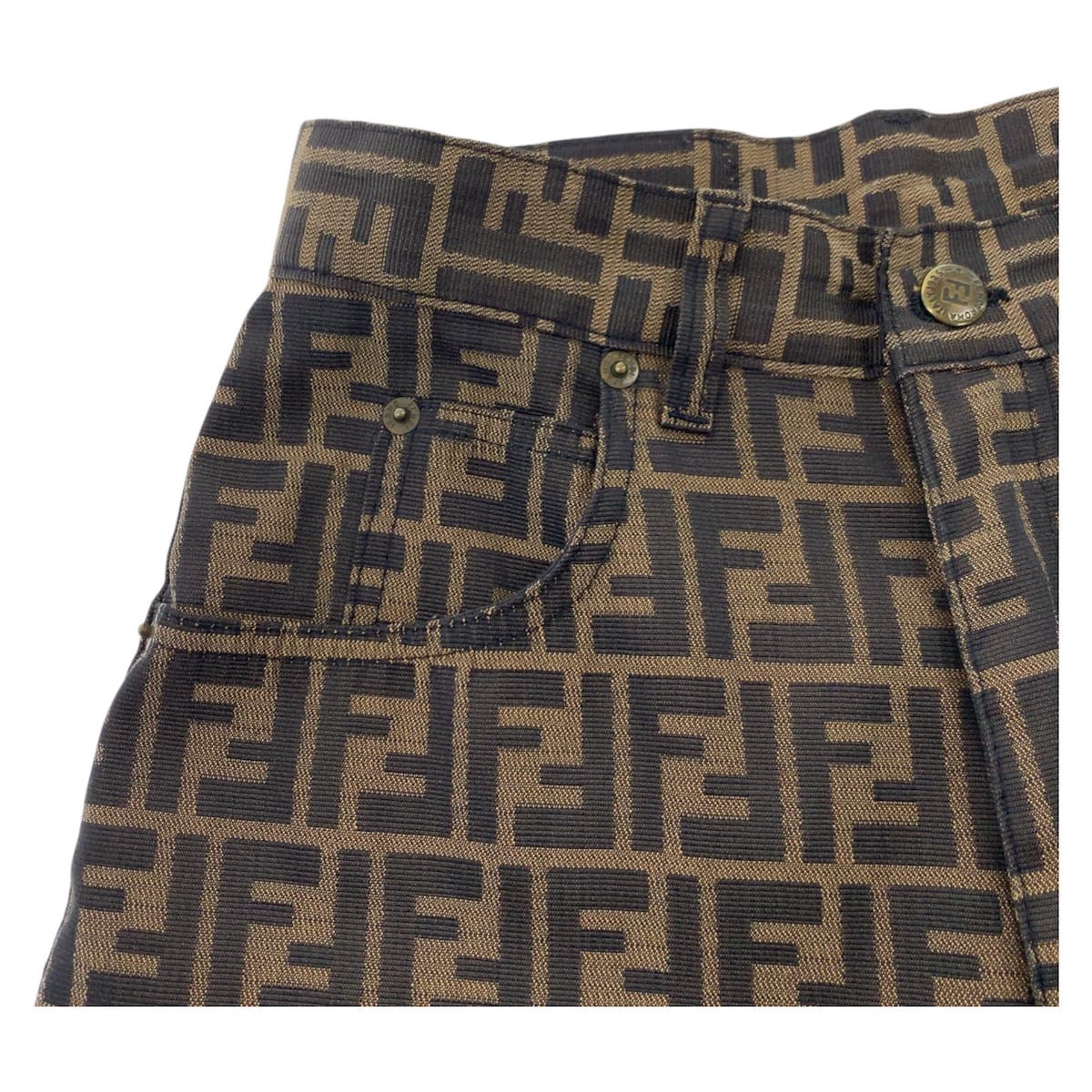 23183
FENDI フェンディ ズッカ サイズ29インチ ブラウン ポリエステル / コットン パンツ メンズ A28