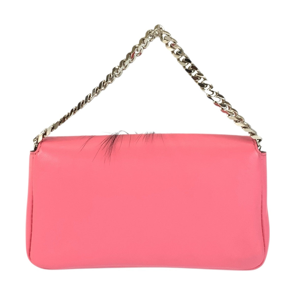 23189
FENDI フェンディ モンスター マイクロバゲット ピンク シルバー金具 レザー 8M0854 ショルダーバッグ ハンドバッグ レディース A54