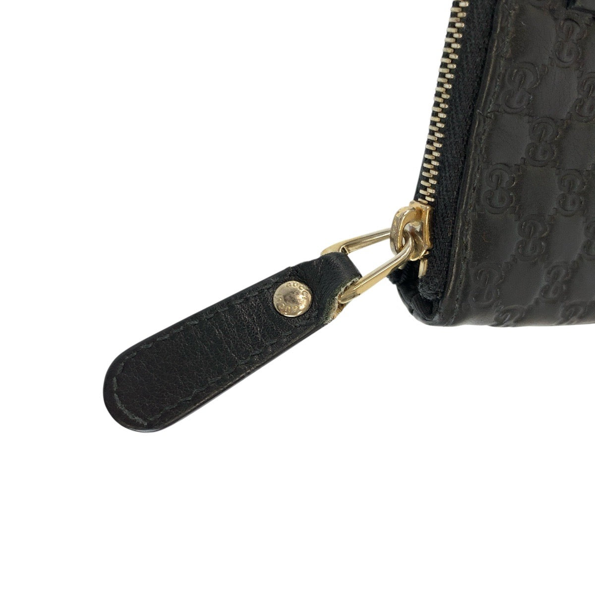 23192
GUCCI グッチ マイクログッチシマ ブラック 黒 ゴールド金具 レザー 544248 コインケース 小銭入れ メンズ A24