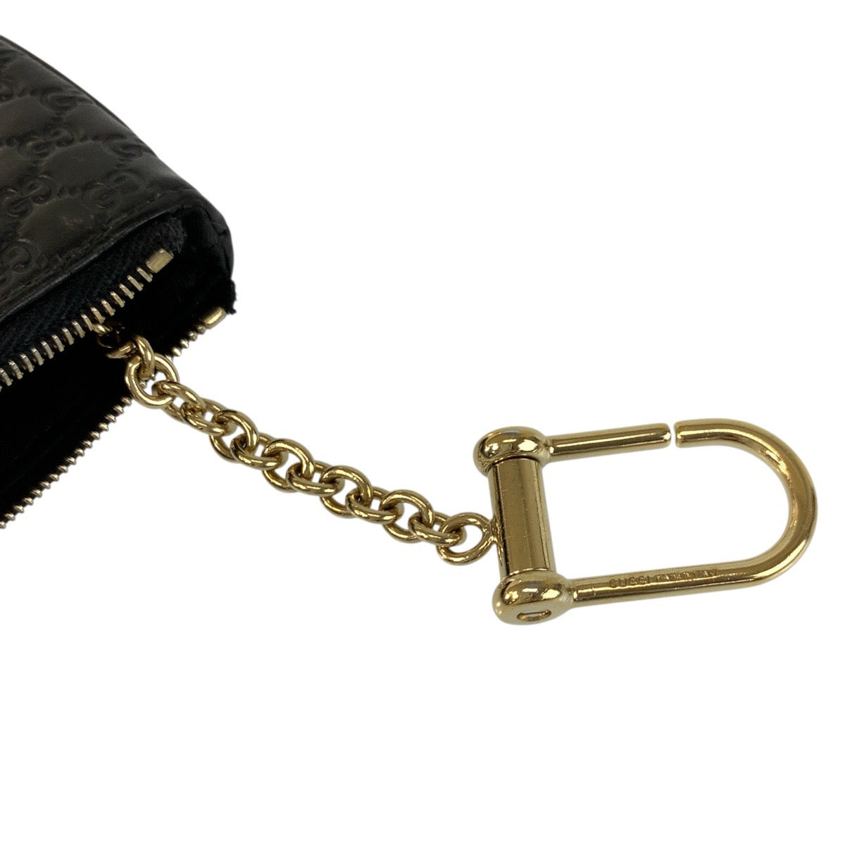 23192
GUCCI グッチ マイクログッチシマ ブラック 黒 ゴールド金具 レザー 544248 コインケース 小銭入れ メンズ A24