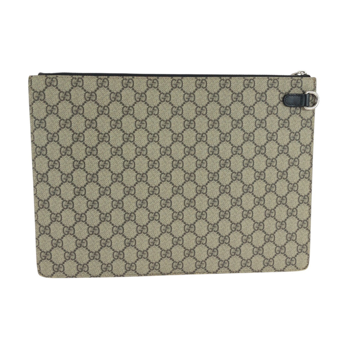23193
GUCCI Sherry Line Beige Black Silver Hardware GG Supreme Canvas / Leather 433665 Clutch Bag Second Bag Men's ABP32
