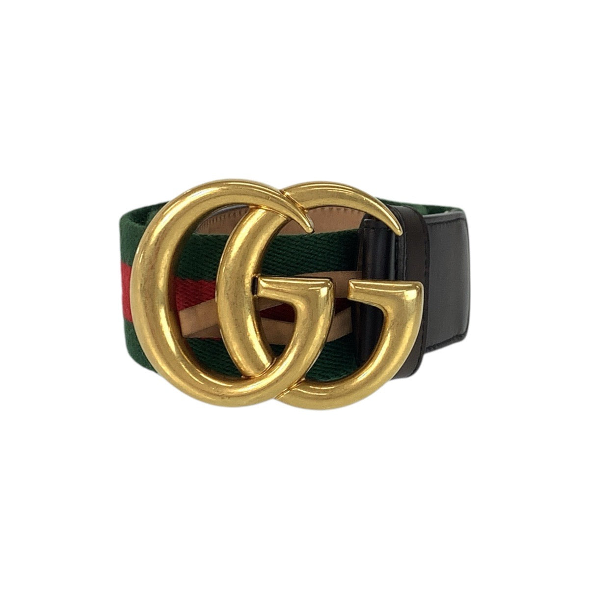 23196
GUCCI グッチ シェリーライン GGマーモント 90cm/36インチ グリーン レッド ゴールド金具 キャンバス / レザー 409416 ベルト 男女兼用 メンズ ABP36