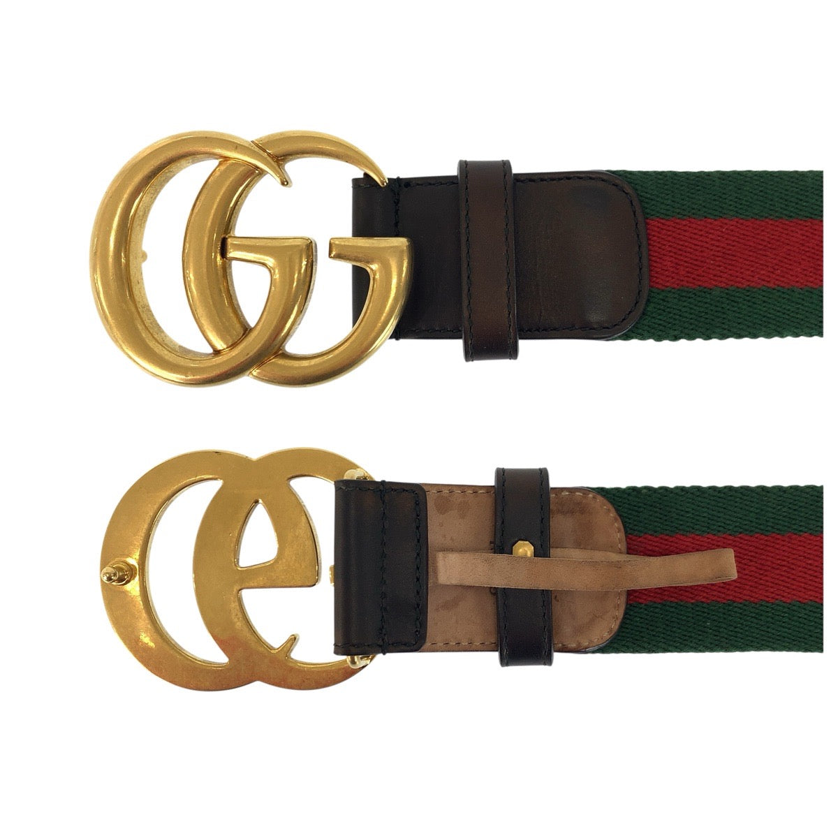 23196
GUCCI グッチ シェリーライン GGマーモント 90cm/36インチ グリーン レッド ゴールド金具 キャンバス / レザー 409416 ベルト 男女兼用 メンズ ABP36