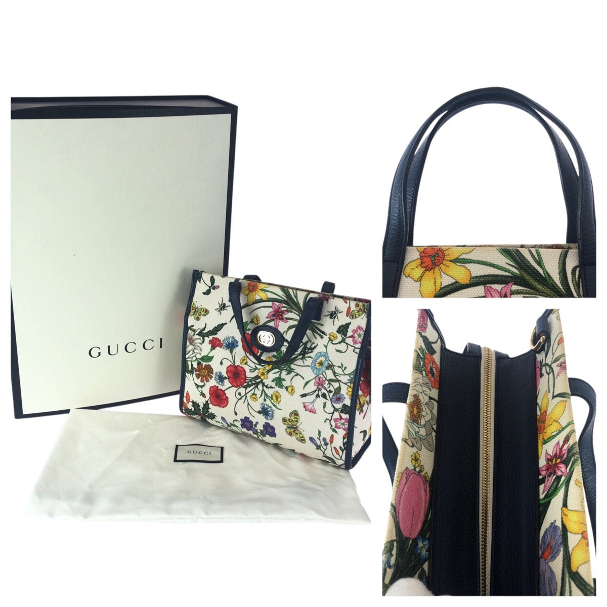 23197
GUCCI グッチ フローラ 花柄 マルチカラー キャンバス / レザー 550141 トートバッグ ハンドバッグ レディース ABP80