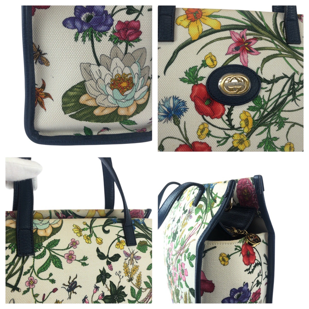 23197
GUCCI グッチ フローラ 花柄 マルチカラー キャンバス / レザー 550141 トートバッグ ハンドバッグ レディース ABP80