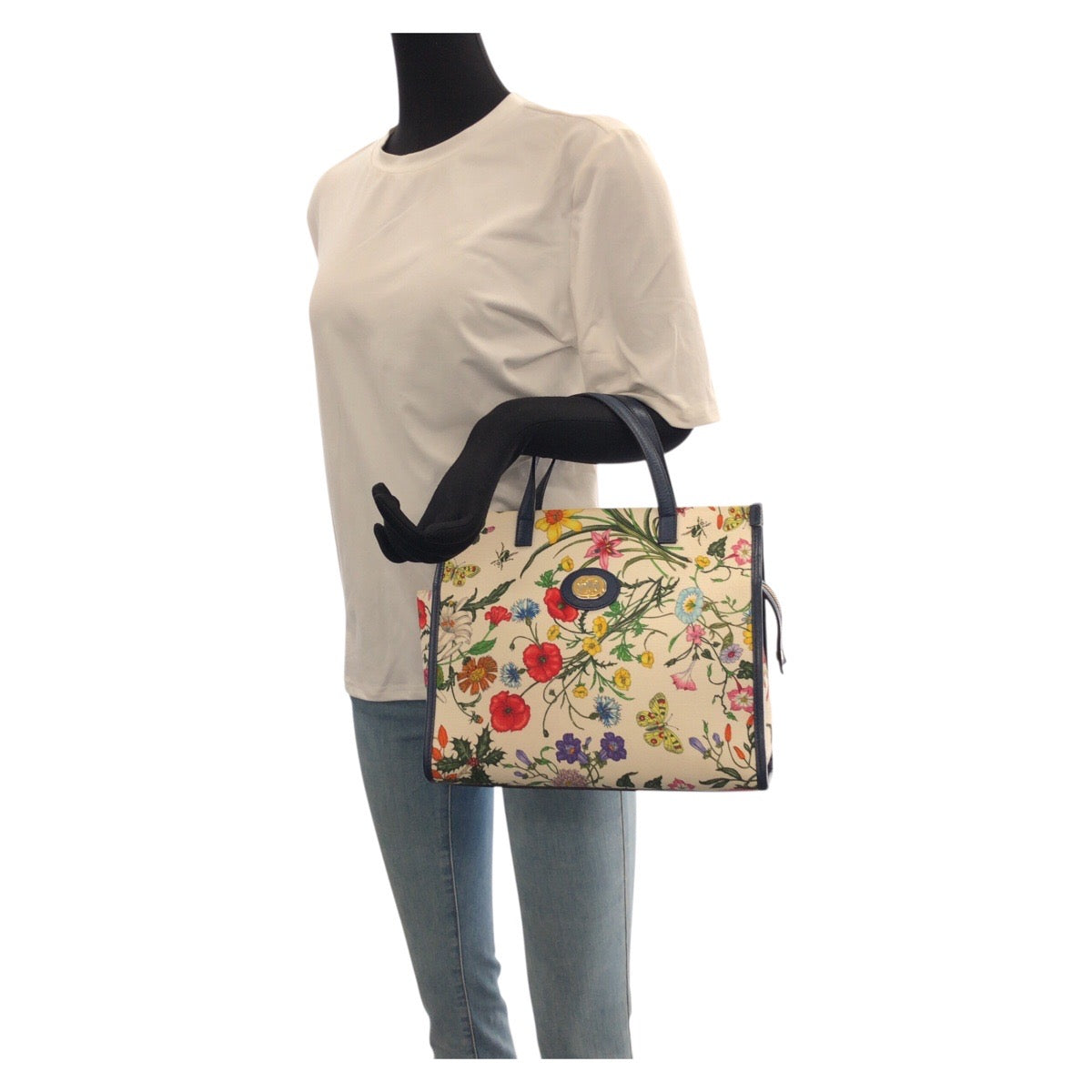 23197
GUCCI グッチ フローラ 花柄 マルチカラー キャンバス / レザー 550141 トートバッグ ハンドバッグ レディース ABP80