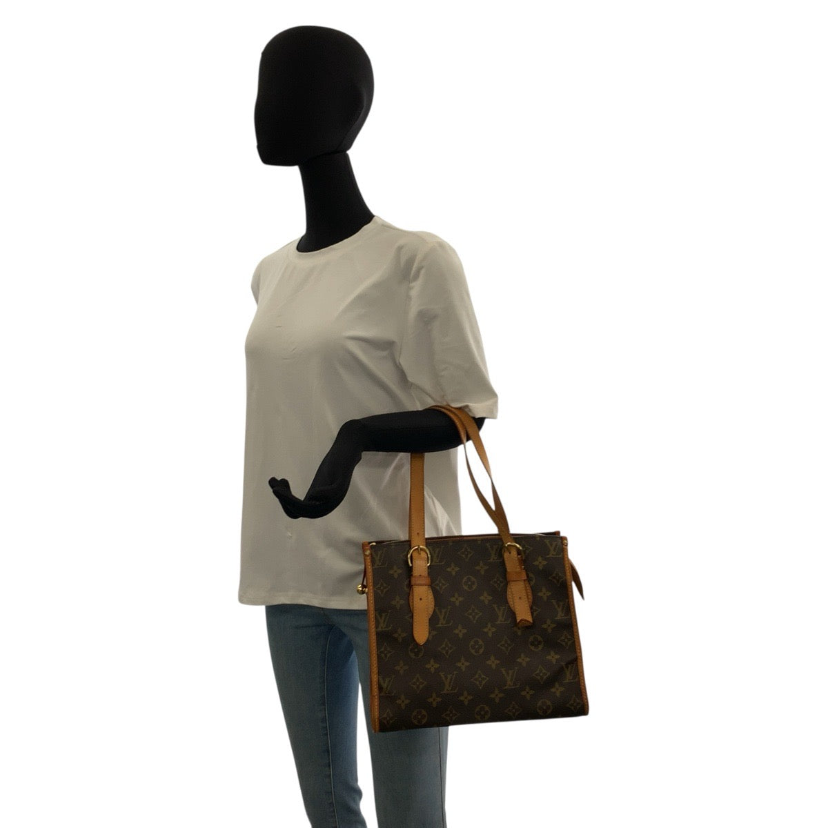 23200
LOUIS VUITTON ルイヴィトン モノグラム ポパンクール オ ブラウン ゴールド金具 PVC / レザー M40007 トートバッグ ハンドバッグ レディース ABP84