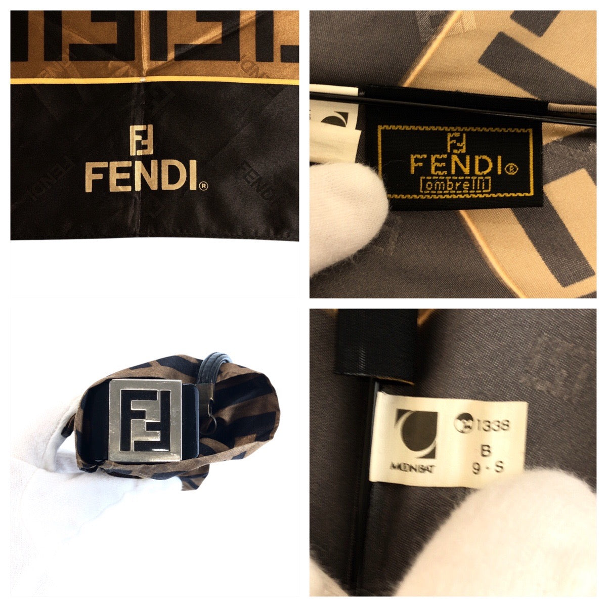 23205
FENDI フェンディ ズッカ ブラウン ダークブラウン / 化学繊維 傘 折りたたみ傘 レディース ABP21