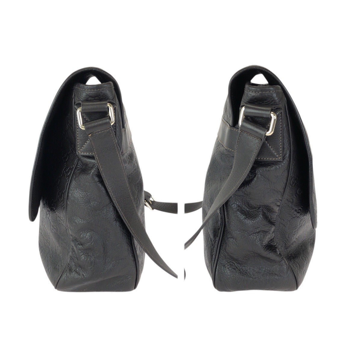 23206
GUCCI グッチ グッチシマ ダークブラウン シルバー金具 レザー 223665 ショルダーバッグ メッセンジャーバッグ メンズ ABP52