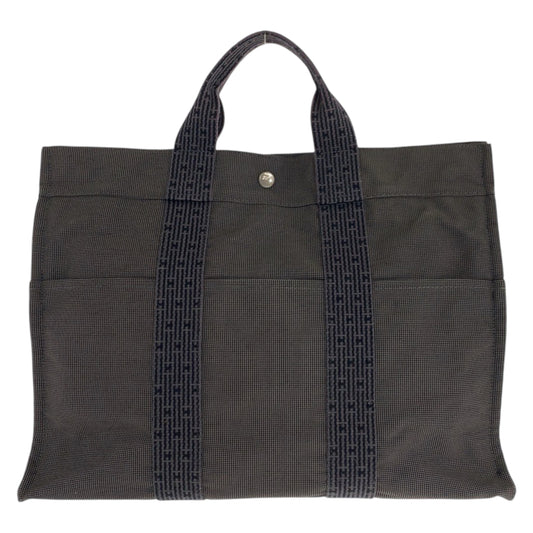 23208
HERMES エルメス エールラインMM グレー シルバー金具 ポリアミド / ポリエステル トートバッグ ハンドバッグ レディース ABP21