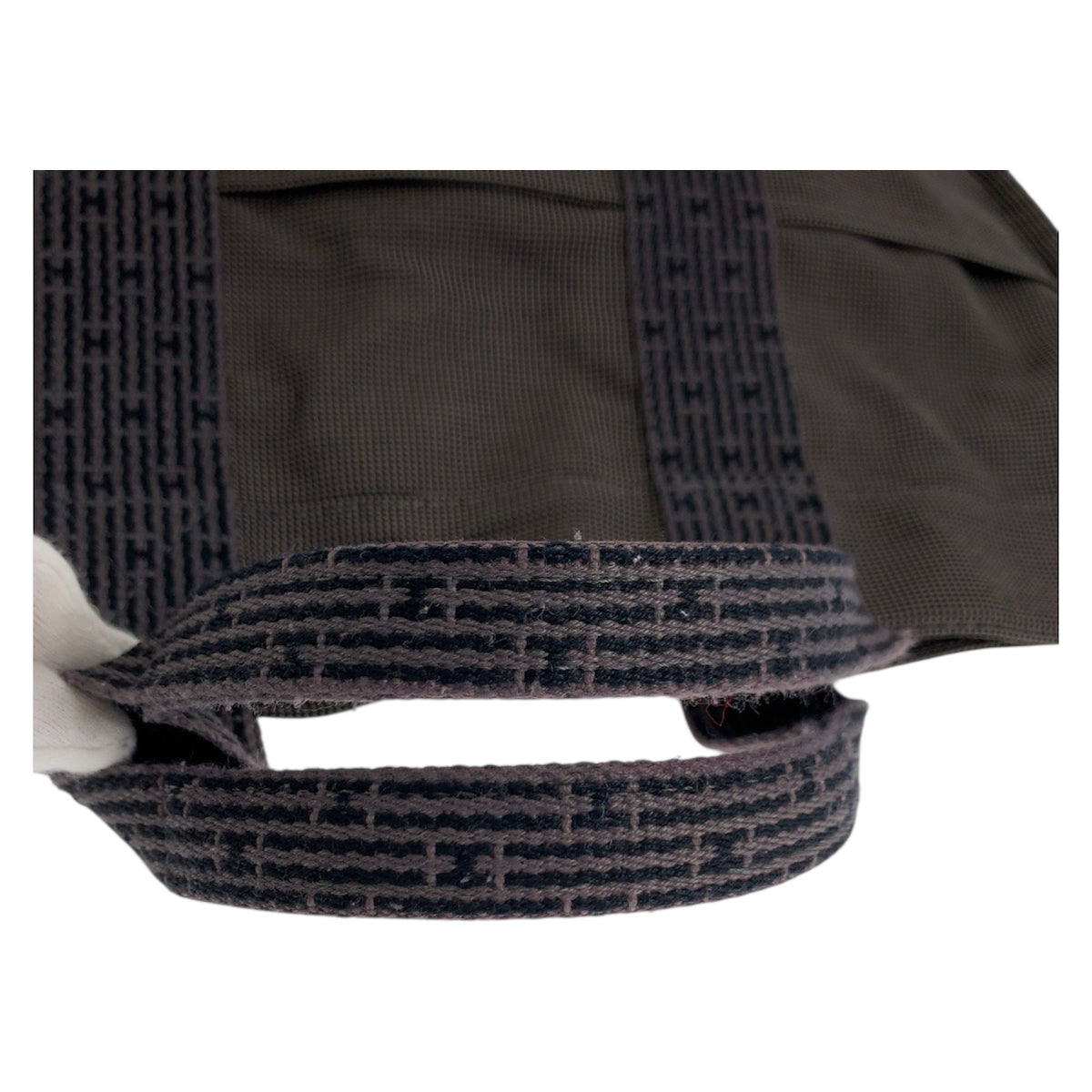 23208
HERMES エルメス エールラインMM グレー シルバー金具 ポリアミド / ポリエステル トートバッグ ハンドバッグ レディース ABP21