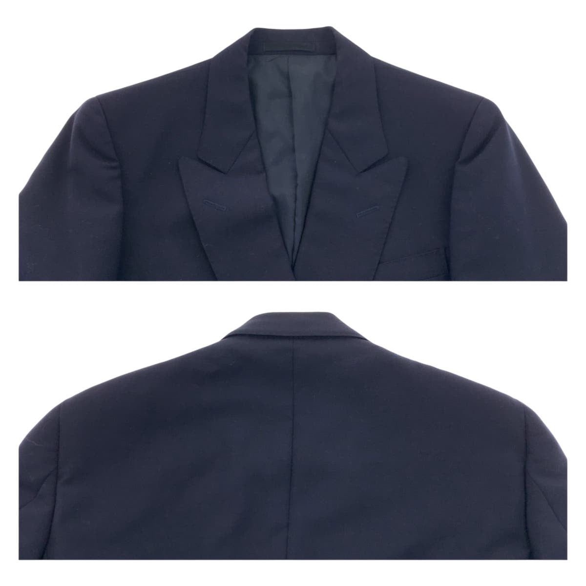 23209
Burberrys バーバリーズ ネイビー ゴールド金具 ウール テーラードジャケット レディース ABP8