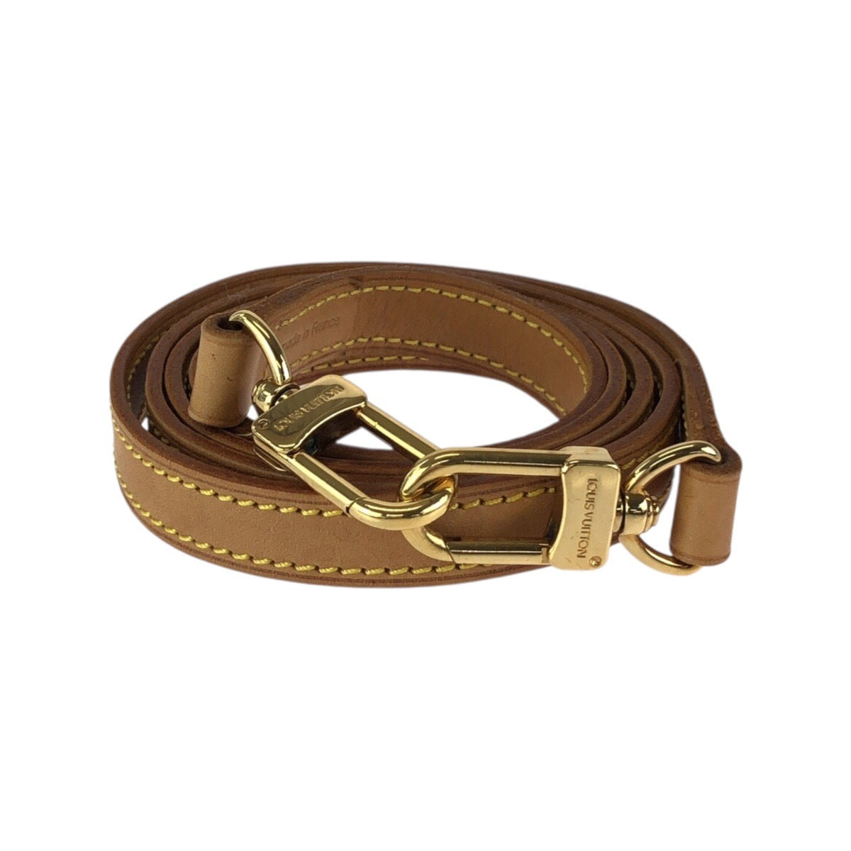 23210
LOUIS VUITTON ルイヴィトン ベージュ ブラウン ゴールド金具 レザー ショルダーストラップ レディース ABP23