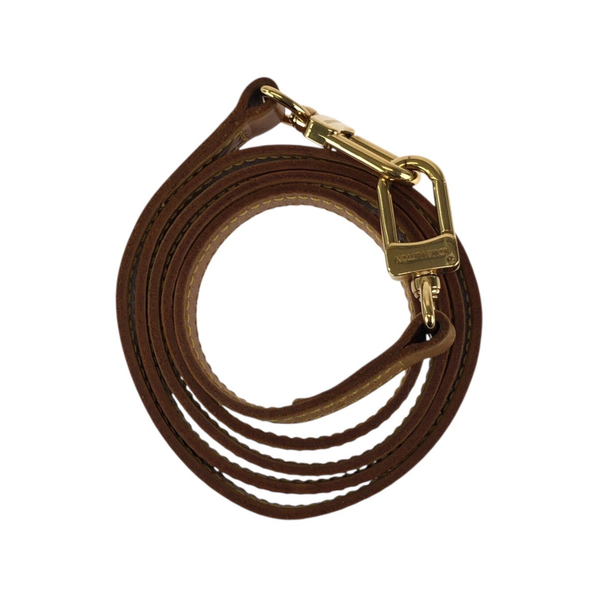 23210
LOUIS VUITTON ルイヴィトン ベージュ ブラウン ゴールド金具 レザー ショルダーストラップ レディース ABP23