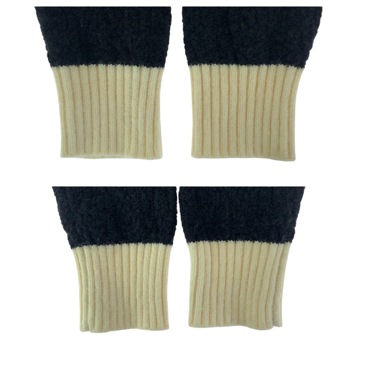 23211
CELINE セリーヌ フーディー サイズM 国内未発売 ブラック ホワイト ゴールド金具 シルバー金具 ウール セーター ニット 長袖 レディース A80