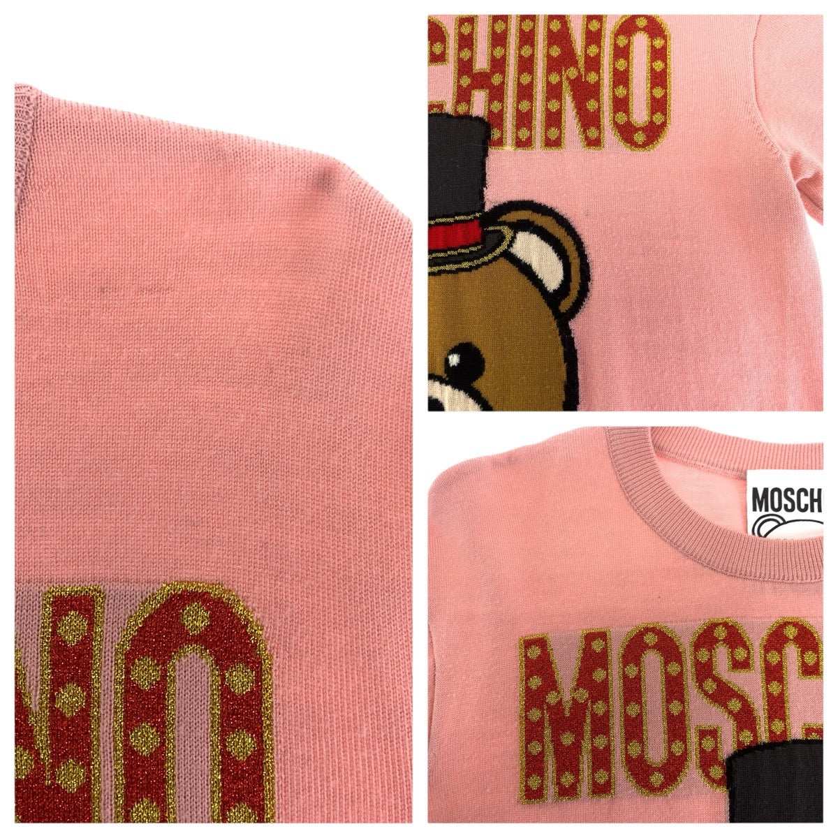 23212
MOSCHINO モスキーノ ニットワンピ サイズXXS ピンク マルチカラー ウール 191EV04800501 長袖 ニット セーター レディース ABP20