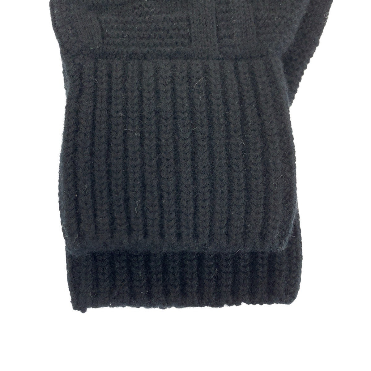 23213
HERMES エルメス セリエ サイズM ブラック 黒 シルバー金具 ウール 手袋 グローブ レディース A23