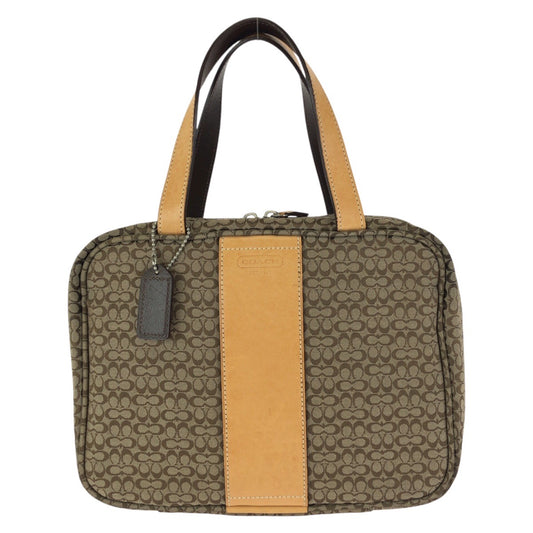 23215
COACH コーチ シグネチャー ブラウン ベージュ シルバー金具 キャンバス / レザー トートバッグ ハンドバッグ レディース ABP7