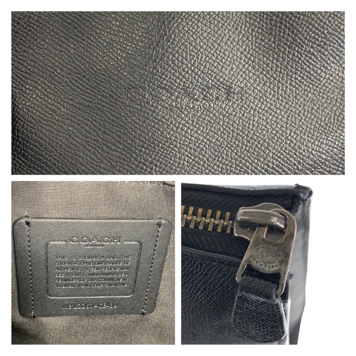 23216
COACH コーチ グラハム ジップ ブリーフ ブラック 黒 レザー L2261 ビジネスバッグ ブリーフケース メンズ AB7