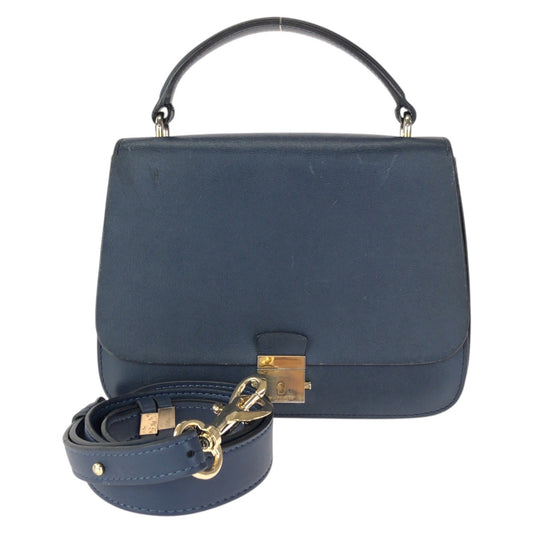 23222
Michael Kors マイケルコース ２way ネイビー ゴールド金具 レザー ショルダーバッグ ハンドバッグ レディース AB6