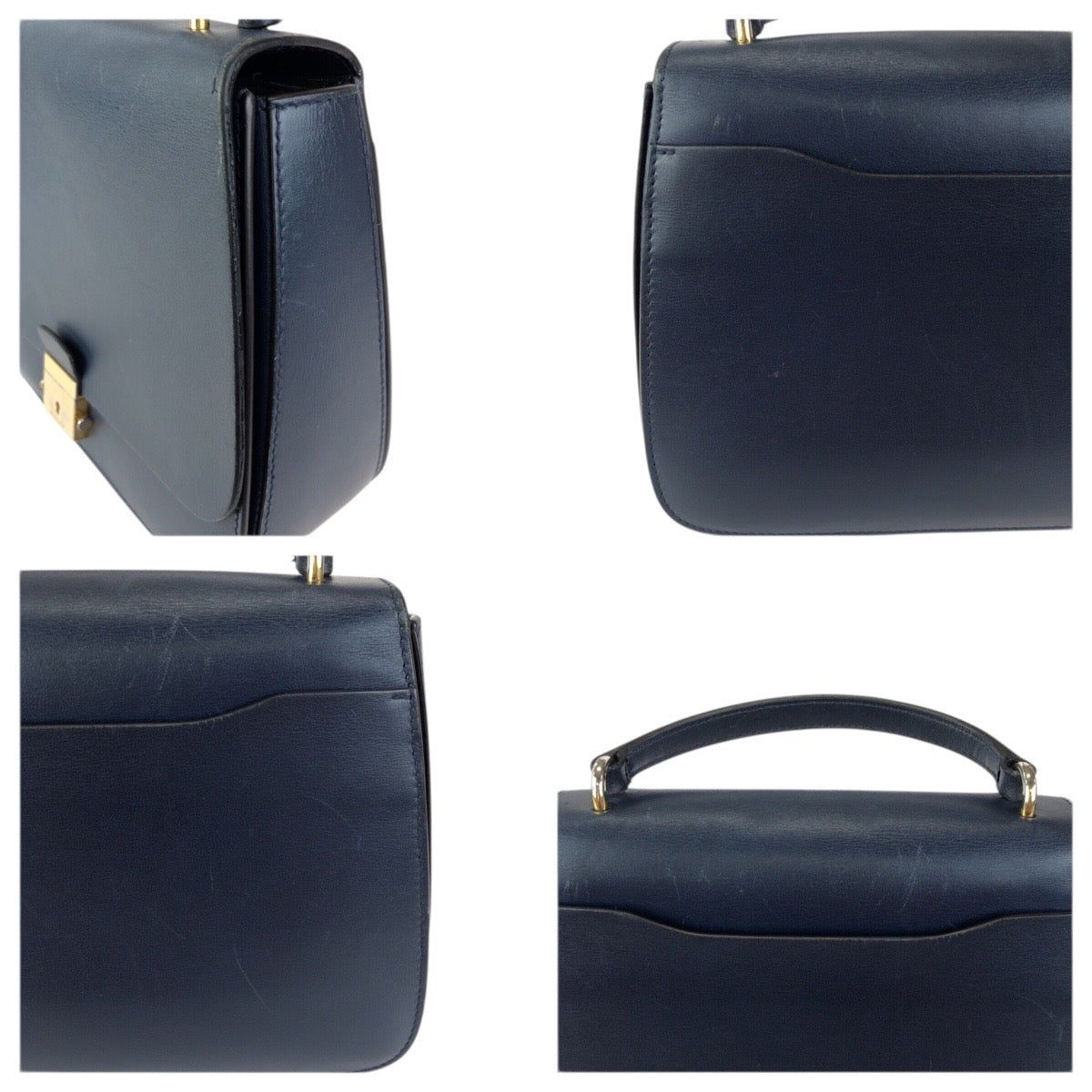 23222
Michael Kors マイケルコース ２way ネイビー ゴールド金具 レザー ショルダーバッグ ハンドバッグ レディース AB6
