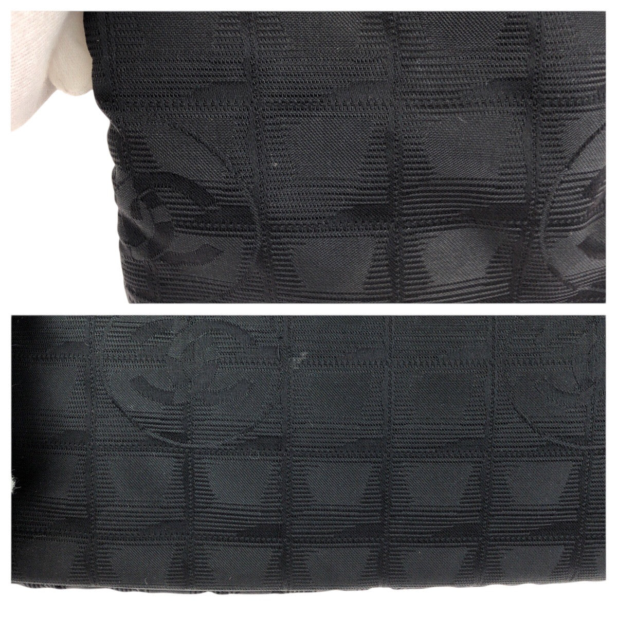 23225
CHANEL シャネル ヴィンテージ ニュートラベルライン MM ブラック 黒 ゴールド金具 ナイロン / レザー トートバッグ ショルダーバッグ レディース ABP52