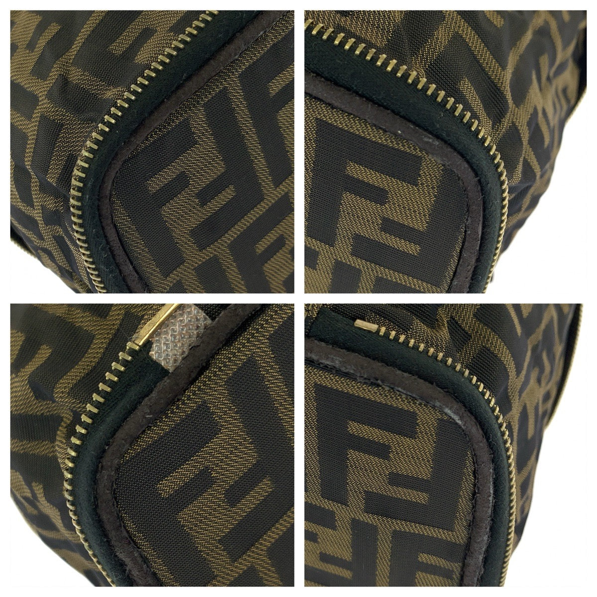 23228
FENDI フェンディ ズッカ ブラウン ゴールド金具 キャンバス 26554 ハンドバッグ バニティバッグ 化粧ポーチ レディース AB21