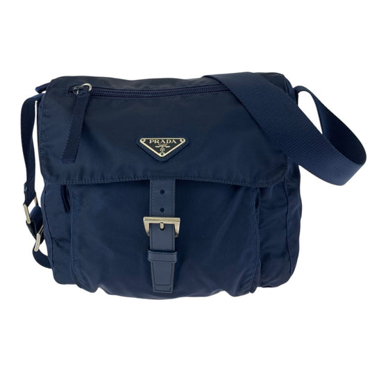 23234
PRADA プラダ テスート 三角ロゴプレート ネイビー シルバー金具 ナイロン / レザー バックパック デイパック レディース ABP35