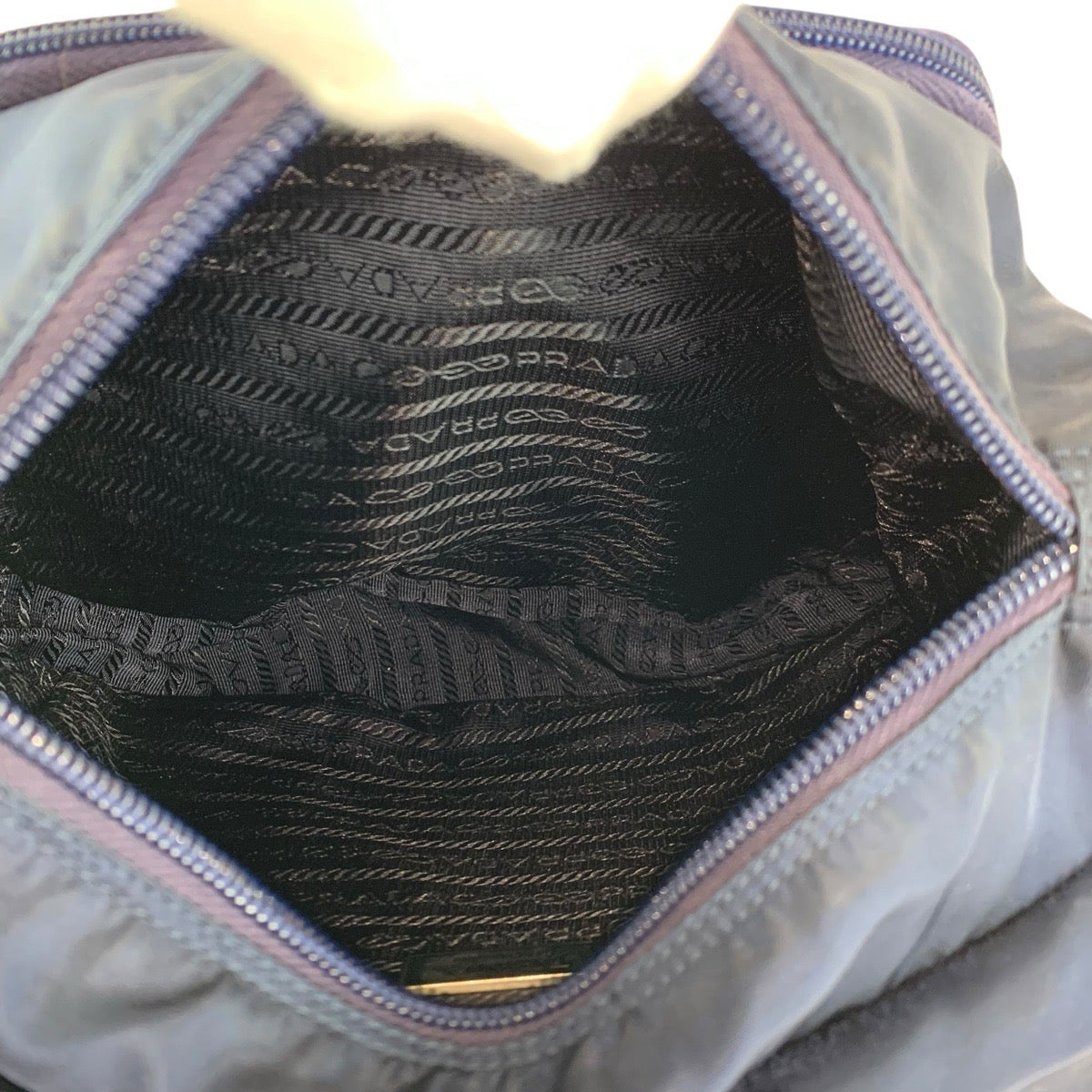 23234
PRADA プラダ テスート 三角ロゴプレート ネイビー シルバー金具 ナイロン / レザー バックパック デイパック レディース ABP35