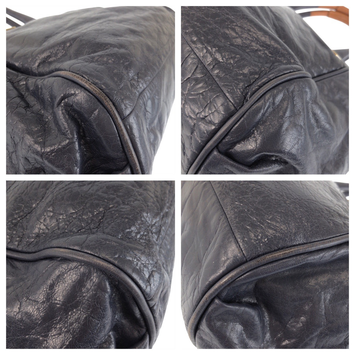 23235
Chloe クロエ ネイビー ブラウン ゴールド金具 レザー 02 12 50 65 トートバッグ ショルダーバッグ レディース ABP28