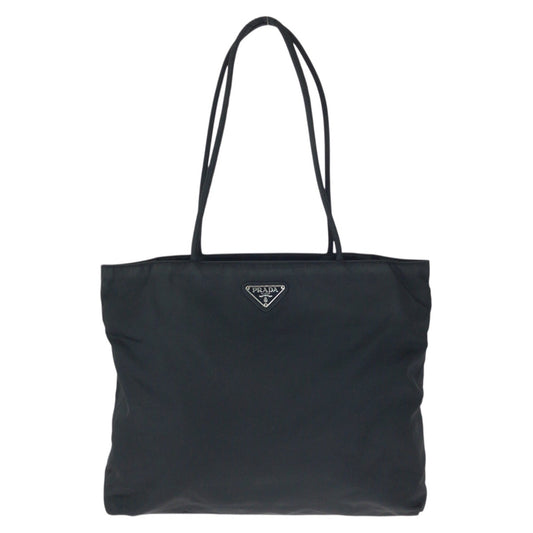 23236
PRADA プラダ テスート 三角ロゴプレート ブラック 黒 シルバー金具 ナイロン トートバッグ ショルダーバッグ レディース ABP35