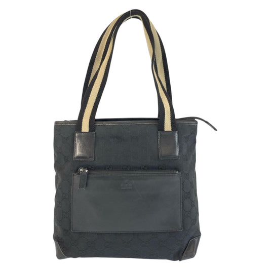 23241
GUCCI グッチ シェリーライン ブラック 黒 GGキャンバス / レザー 019 0402 トートバッグ ハンドバッグ レディース AB28