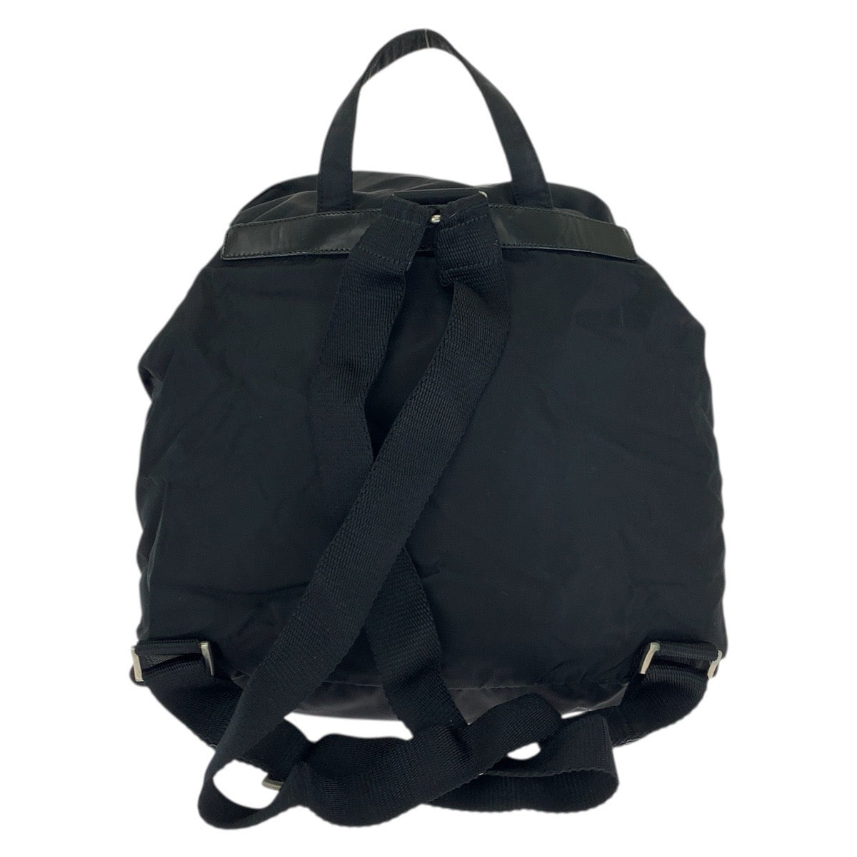 23245
PRADA プラダ テスート 三角ロゴプレート ブラック 黒 シルバー金具 ナイロン / レザー リュック・デイパック バックパック レディース ABP48