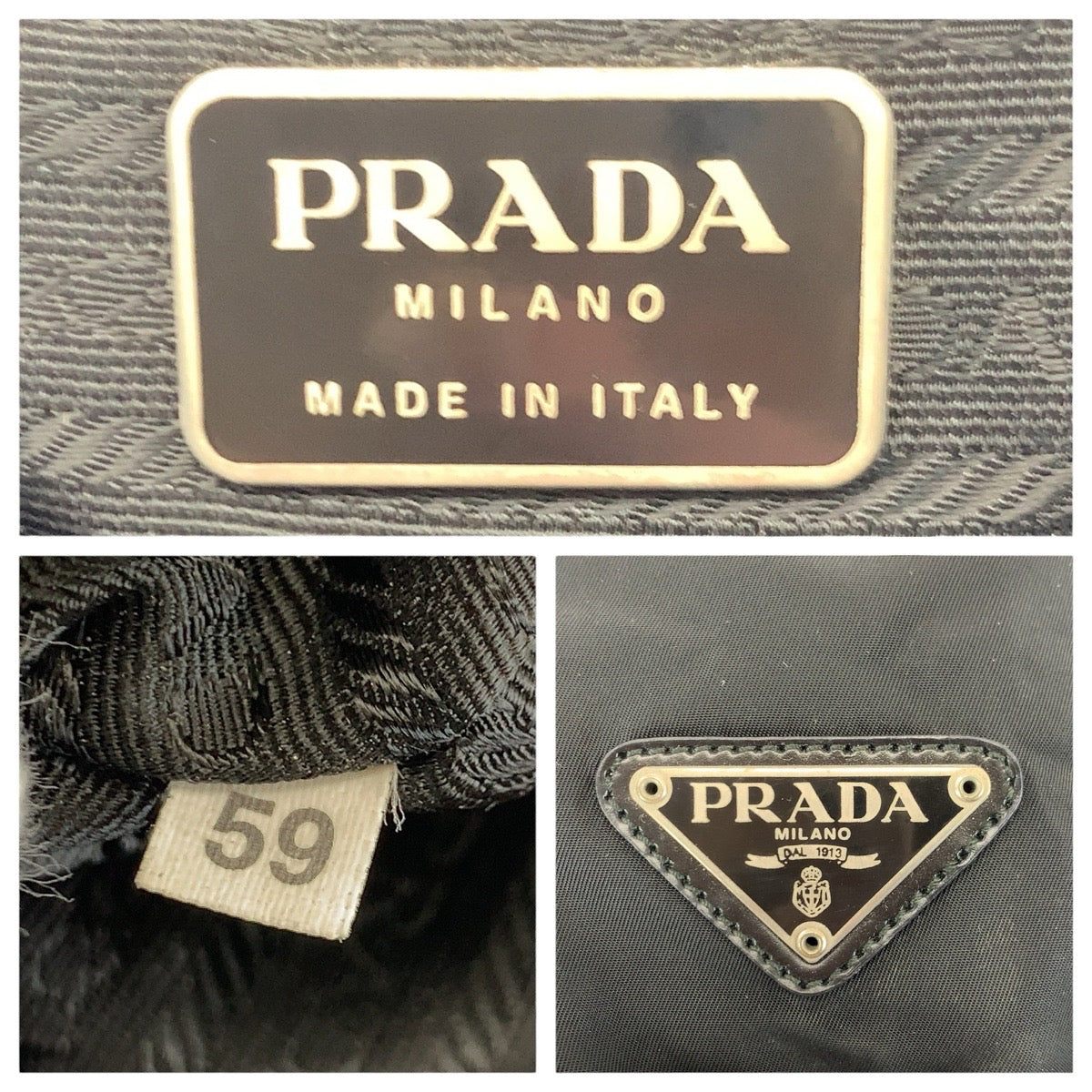 23245
PRADA プラダ テスート 三角ロゴプレート ブラック 黒 シルバー金具 ナイロン / レザー リュック・デイパック バックパック レディース ABP48