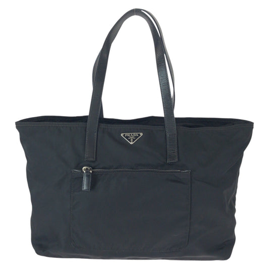 23249
PRADA プラダ テスート 三角ロゴプレート ブラック 黒 シルバー金具 ナイロン / レザー トートバッグ ショルダーバッグ レディース ABP28