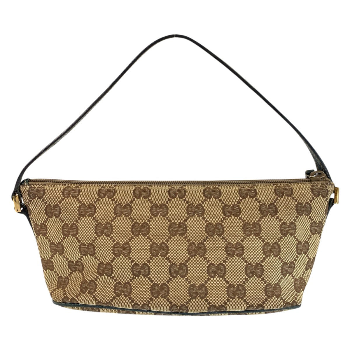23253
GUCCI グッチ ベージュ ネイビー ゴールド金具 GGキャンバス 07198 ハンドバッグ アクセサリーポーチ レディース AB28