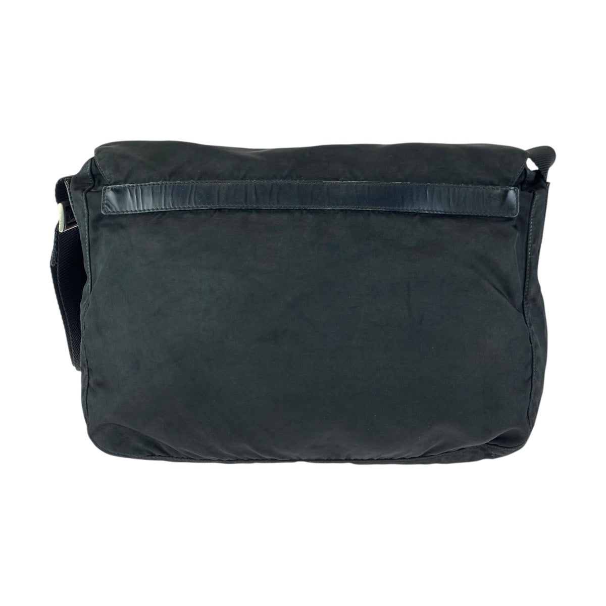 23256
PRADA Tessuto Triangle Logo Plate Black Silver Hardware Nylon Shoulder Bag Messenger Bag Ladies AB35