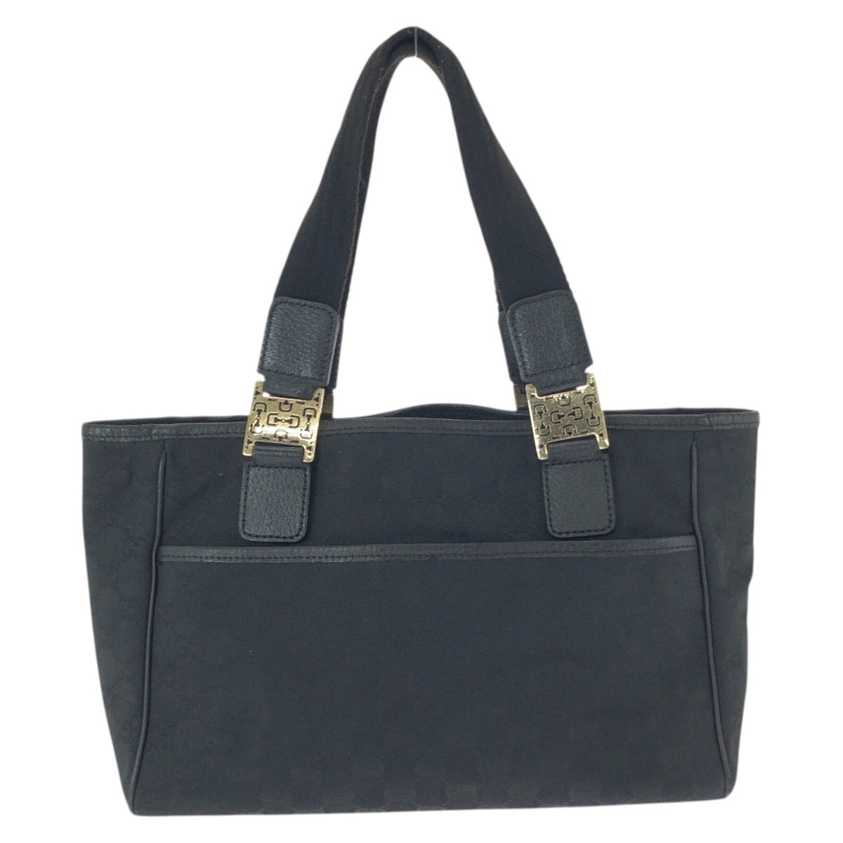23257
GUCCI グッチ ホースビット ブラック 黒 ゴールド金具 GGキャンバス / レザー 145810 トートバッグ ハンドバッグ レディース AB28